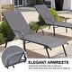 preview thumbnail 10 of 72, Outdoor Patio Lounger Aluminum Adjustable Chaise Lounge Chairs with Arms (Set of 2/4) - See Picture