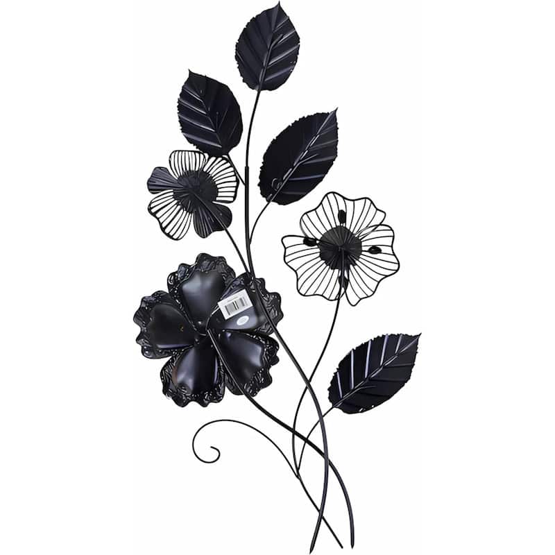 Multicolor Vertical 3D Metal Leaf Wall Art 35x18 Iron Nature Decor