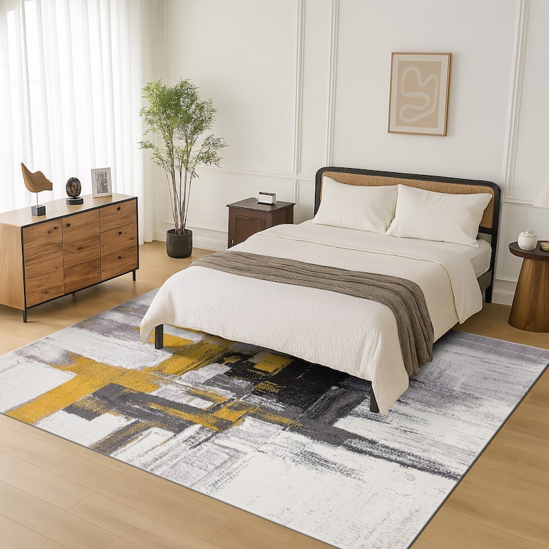 World Rug Gallery Modern Abstract Art Area Rug