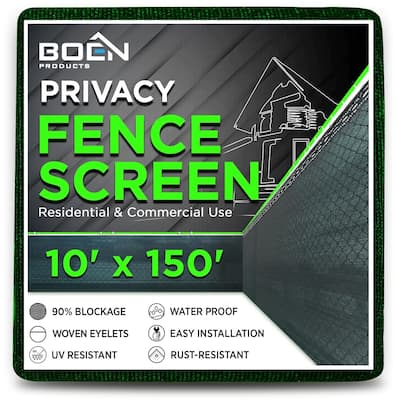 Boen Privacy Netting Green 10' x 150' With Woven Eyelets