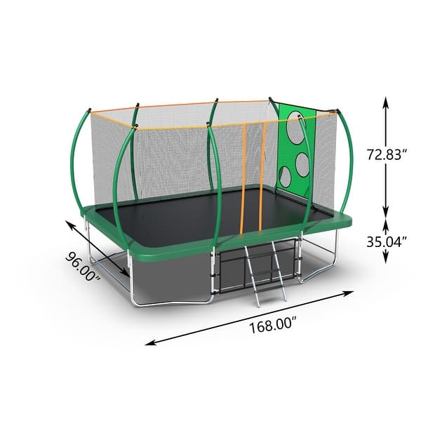 8*14FT TRAMPOLINE GREEN