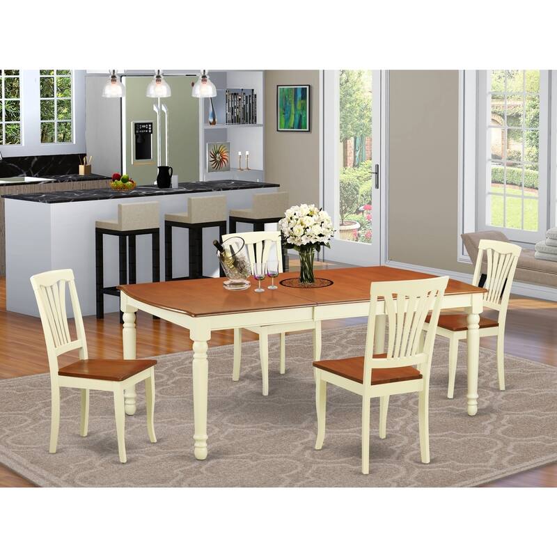 Bohemian Dining Table Set - Kitchen Table with 8 Chairs - Rubber Wood - Modern Design