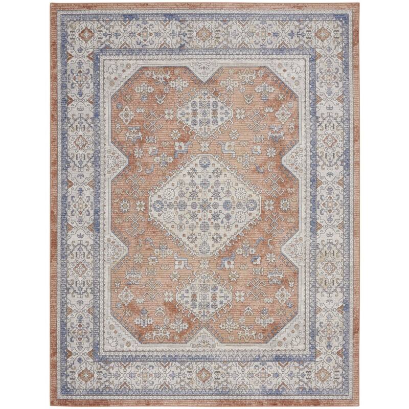 Loyaj Power Loomed Traditional Durable Area Rug By HomeRoots - 118' X '94' X '0.5
