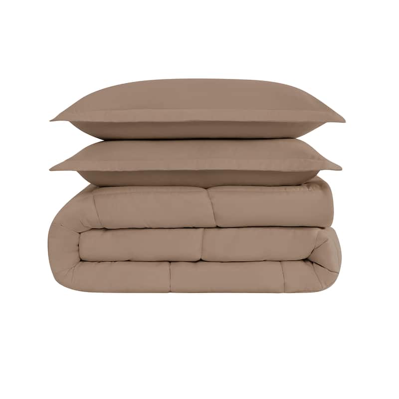Cannon Heritage Solid 3 Piece Down Alternative Comforter Set - Twin - Twin XL - Mushroom
