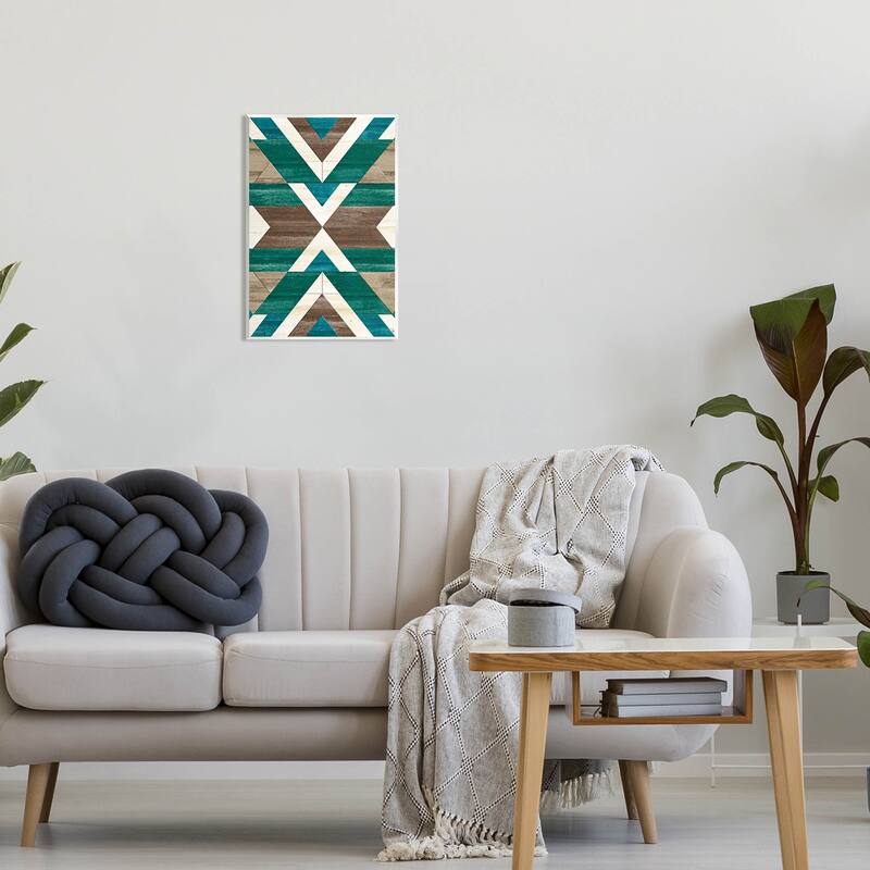 Stupell Green Aztec Geometric Pattern Wall Plaque Art by Erica Billups
