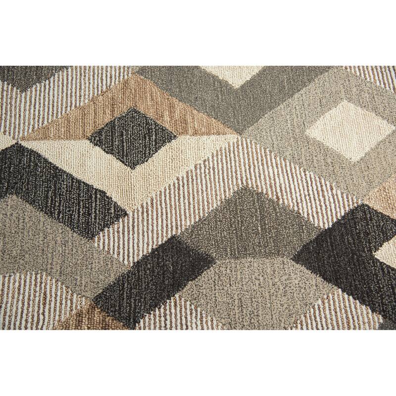 Alora Decor Geneva Geometric Hand-tufted Wool Rug