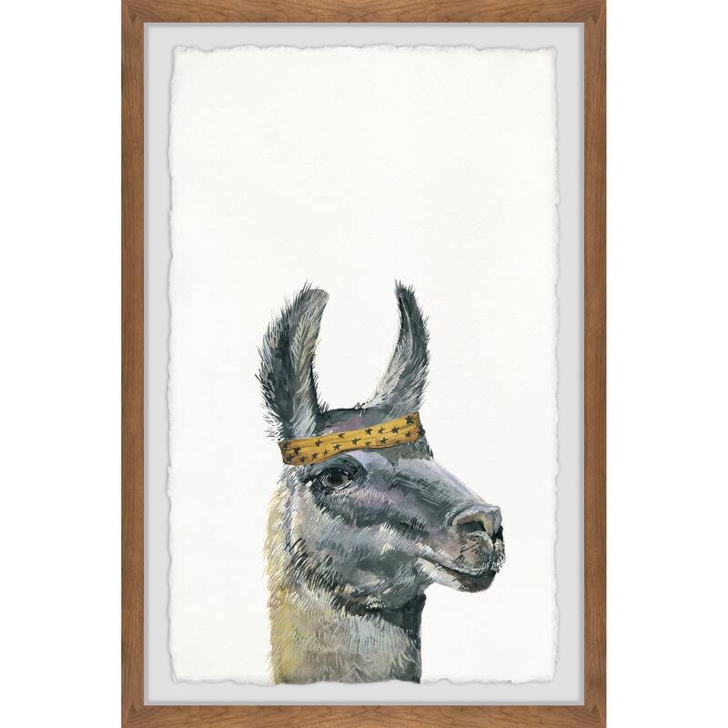 Llama Bandana III Framed Wall Art, Elegant Home Touch - Sophisticated Artwork for Refined Décor