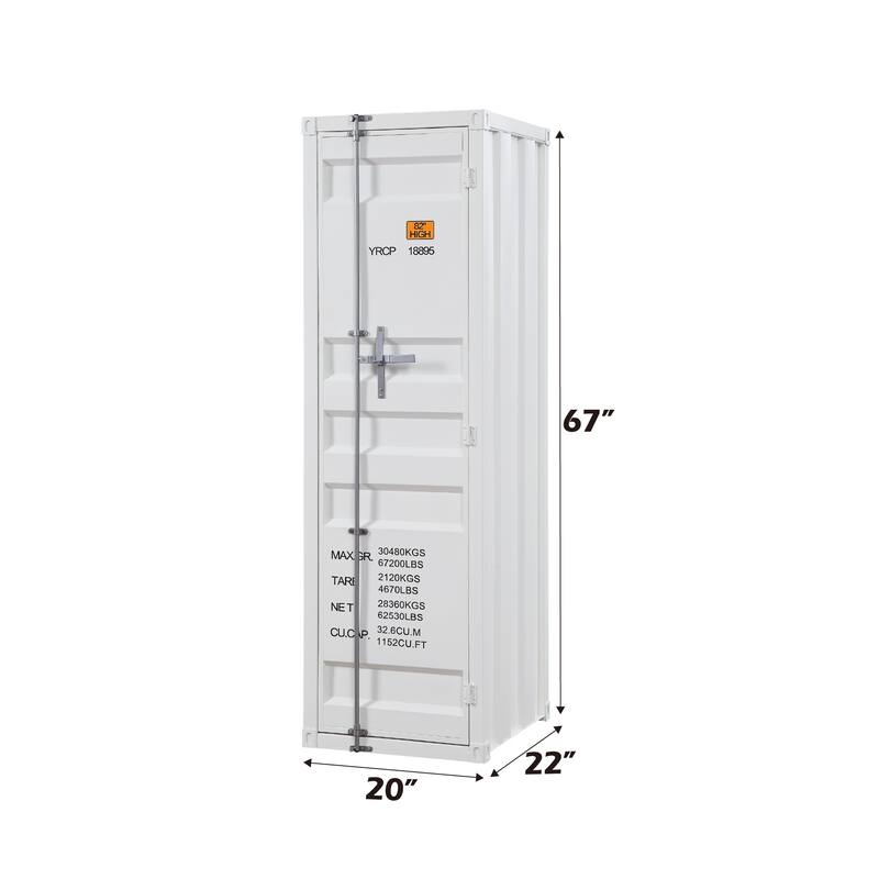 Cargo White Finish Wardrobe