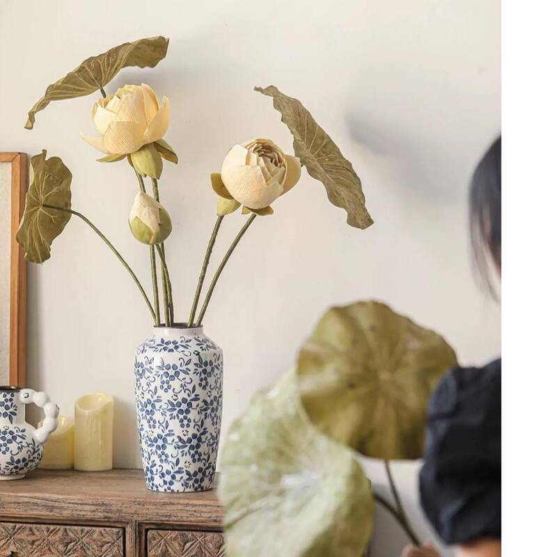 RusticReach Artificial Rustic Lotus Stem