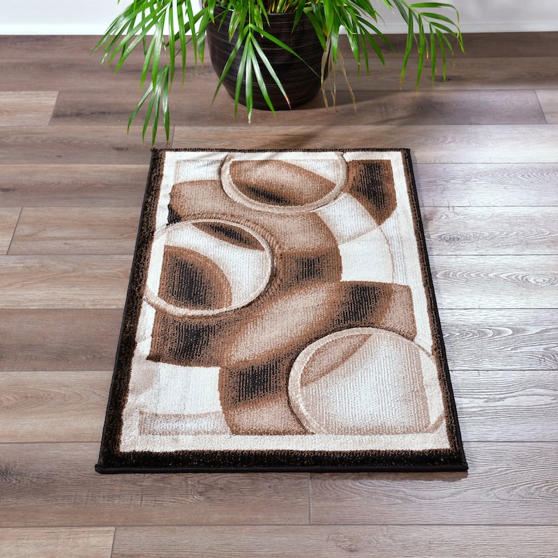 Glamour Dark Brown/Black Polypropylene Area Rug