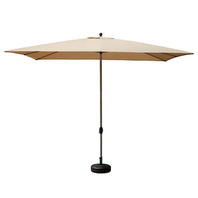 Rectangle Patio Umbrella with Crank Lift, (Base not included)