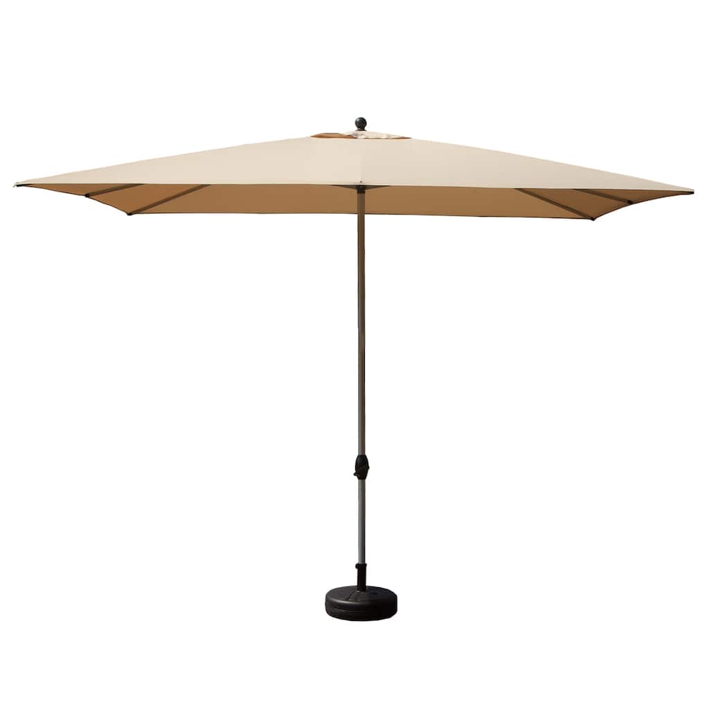 Rectangle Patio Umbrella with Crank Lift, Beige (Base Not Included)