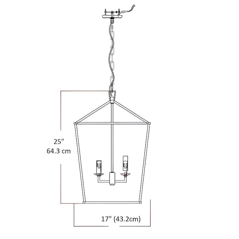 Medieval Ancient Times Open Cage Large Lantern Iron Lantern Pendant Lamp - N/A