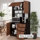preview thumbnail 33 of 43, Living Skog Pantry Kitchen Microwave Storage Cabinet