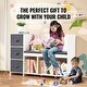 preview thumbnail 7 of 8, White 6 Cubby Storage Organizer Kids Reading Nook Bench with Detachable Seat Cushion and 3 Drawers - 43.11” x 15.87” x 29.92”
