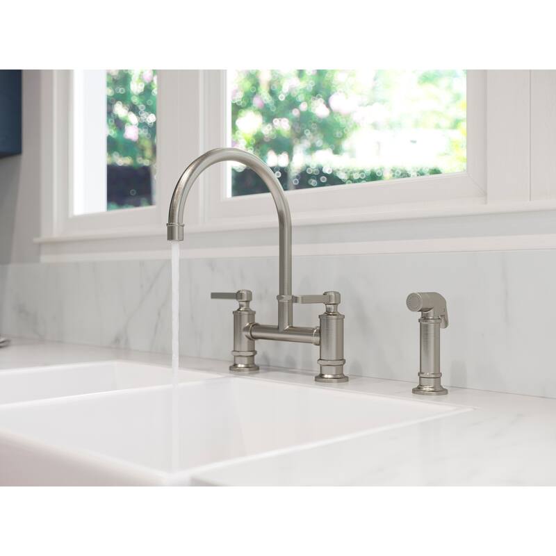 Pfister Port Haven 1.8 GPM Widespread Bridge Kitchen Faucet - Includes