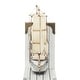 preview thumbnail 19 of 20, White Wood Sail Boat Decorative Bookends with Real Boat Rigging and Gold Corners (Set of 2)