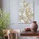 preview thumbnail 9 of 8, Mustard on Grey Blooms I-Premium Gallery Wrapped Canvas