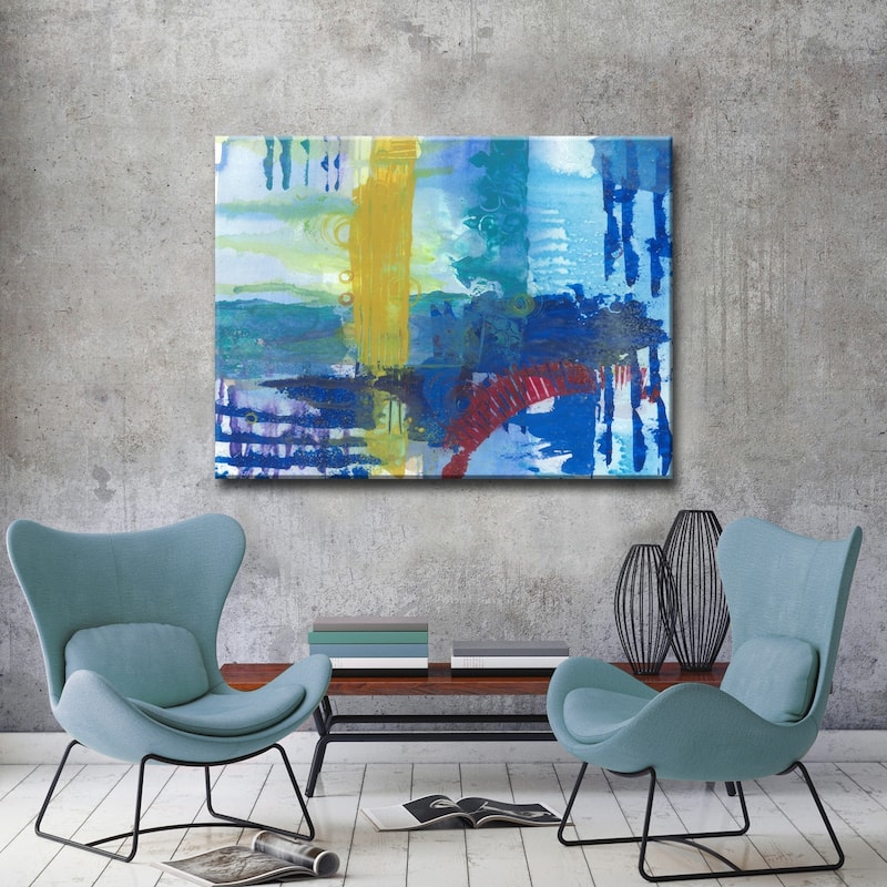 'Primary Underwater Oasis' Canvas Art Print