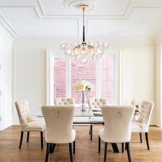 Contemporary Clear Glass Globe Bubble Chandelier