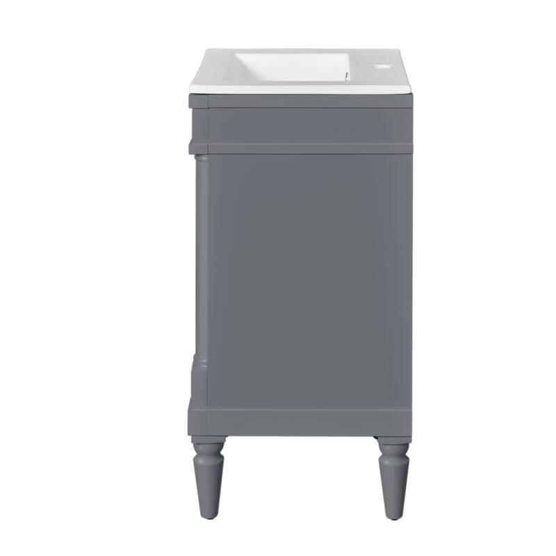 18-Inch Vanity With Sink,Storage Cabinet With Door,Freestanding Cabinet,Single Sink Cabinet With Adjustable Shelf