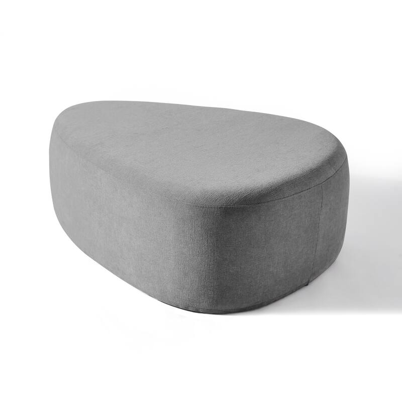Leon 26"/43" W Chenille Triangle Cocktail Ottoman Set
