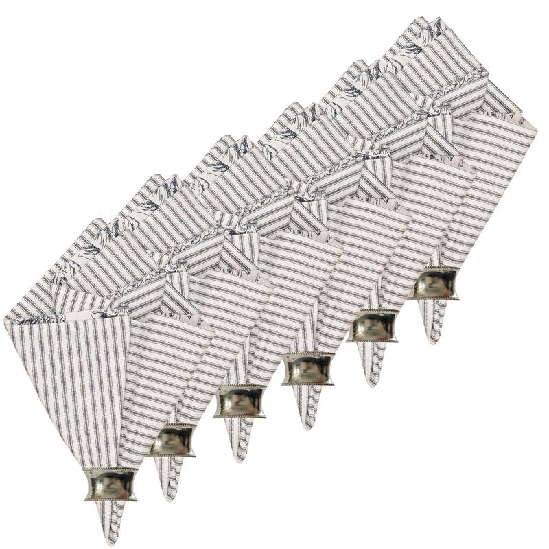 Nelly Onyx Cotton Reversible Napkin Set of 6