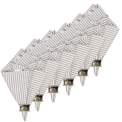 Nelly Onyx Cotton Reversible Napkin Set of 6