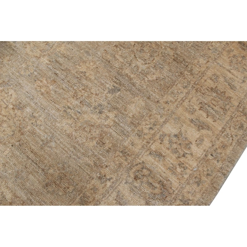 Oriental Ziegler Sandi Grey Beige Hand-knotted Wool Rug - 5'0" x 6'10"