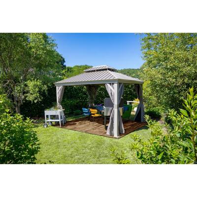 Sojag Monaco/Messina/Mykonos 10 ft Taupe Curtains for Gazebo - 0.0 x 35.3 x 6.6 ft