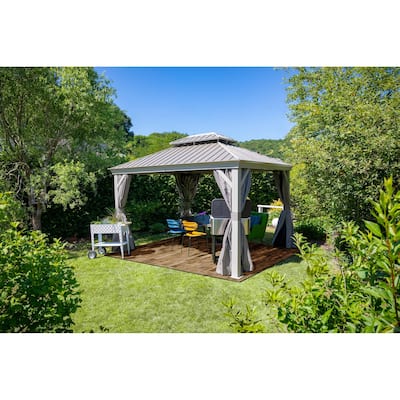 Sojag Monaco/Messina/Mykonos 12 ft Taupe Curtains for Gazebo