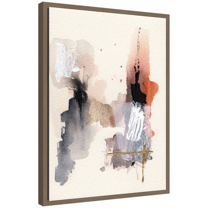 Kate and Laurel Sylvie Urban Wanderer 1 Framed Canvas by Xizhou Xie - 18x24
