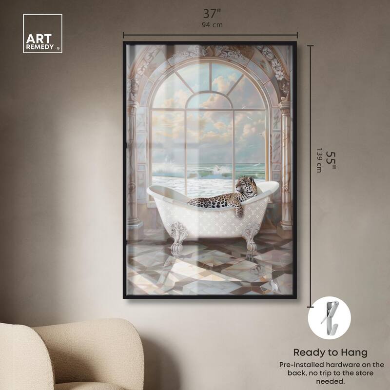 Jaguar Arch Bathroom Glam Shadowbox by Art Remedy