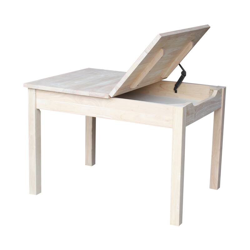 Kids Table with Lift Up Top and 2 San Remo Juvenile Chairs - 3 Piece Set