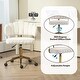 preview thumbnail 4 of 118, Velvet Home Office Desk Chair, Height Adjustable Task Chair, Armless Single Chair with Wheels, 360° Swivel Vanity Chair - N/A