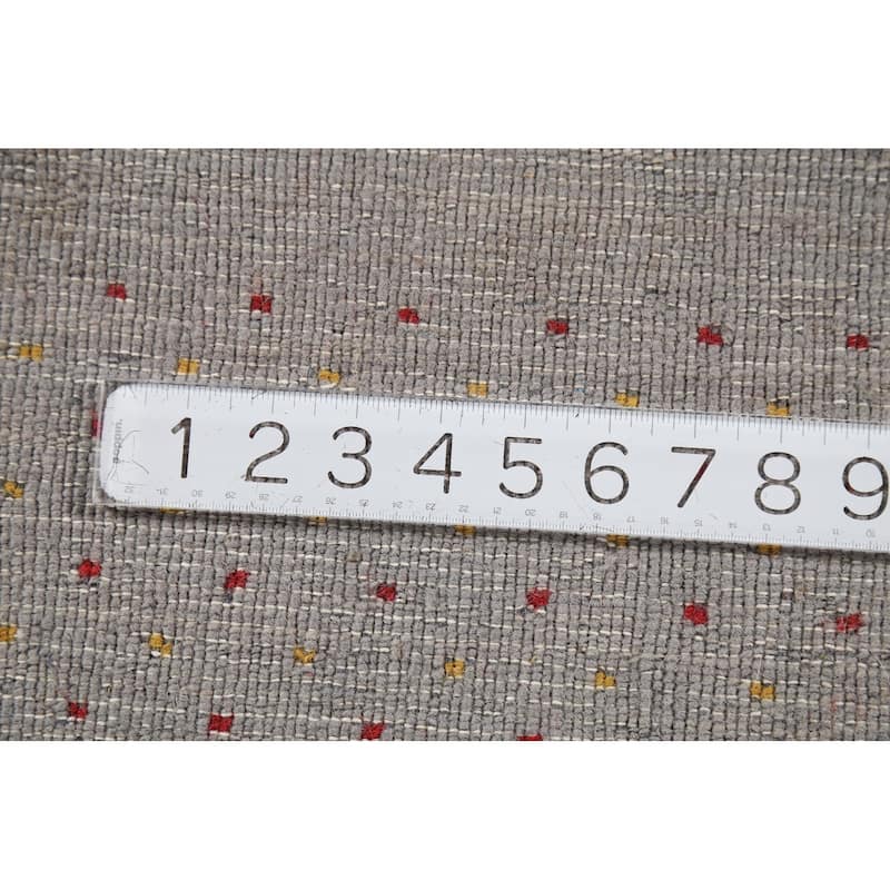 Gray Gabbeh Oriental Runner Rug Hand-Knotted Wool Carpet - 2'9"x 9'7"