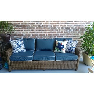 Bradenton Sofa with Navy Cushions
