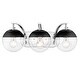 preview thumbnail 54 of 57, Carbon Loft Barton Clear Glass and Steel 3-light Bath Vanity