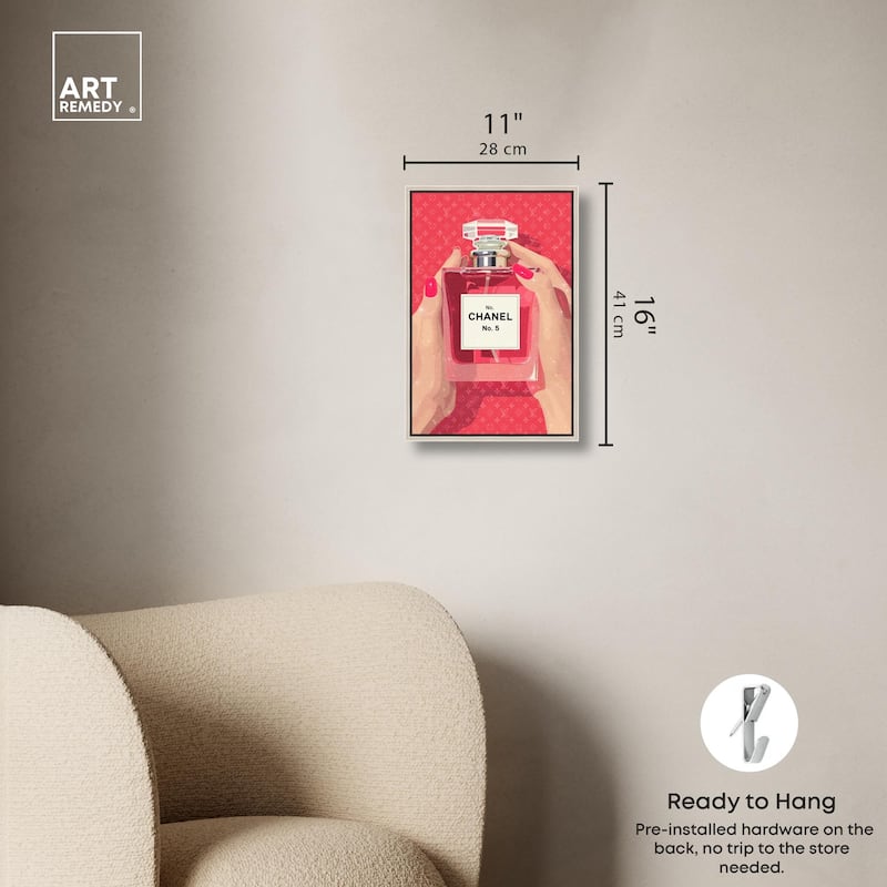 Perfume in Hands Canvas by Art Remedy