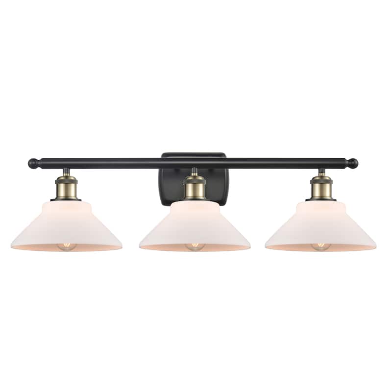 Innovations Lighting Orwell 3 Light 26" Wide Bathroom Vanity Light - Black Antique Brass / Matte White