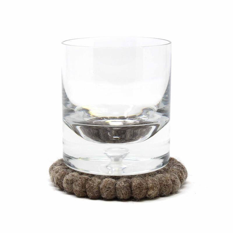 Handcrafted Felt Trivet & Coaster Set, Rose Quartz