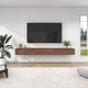 preview thumbnail 4 of 11, Floating Modern TV Stand for Living Room, Wall-Mounted Entertainment Center with Storage Drawers, Solid Wood, Fully-Assembled