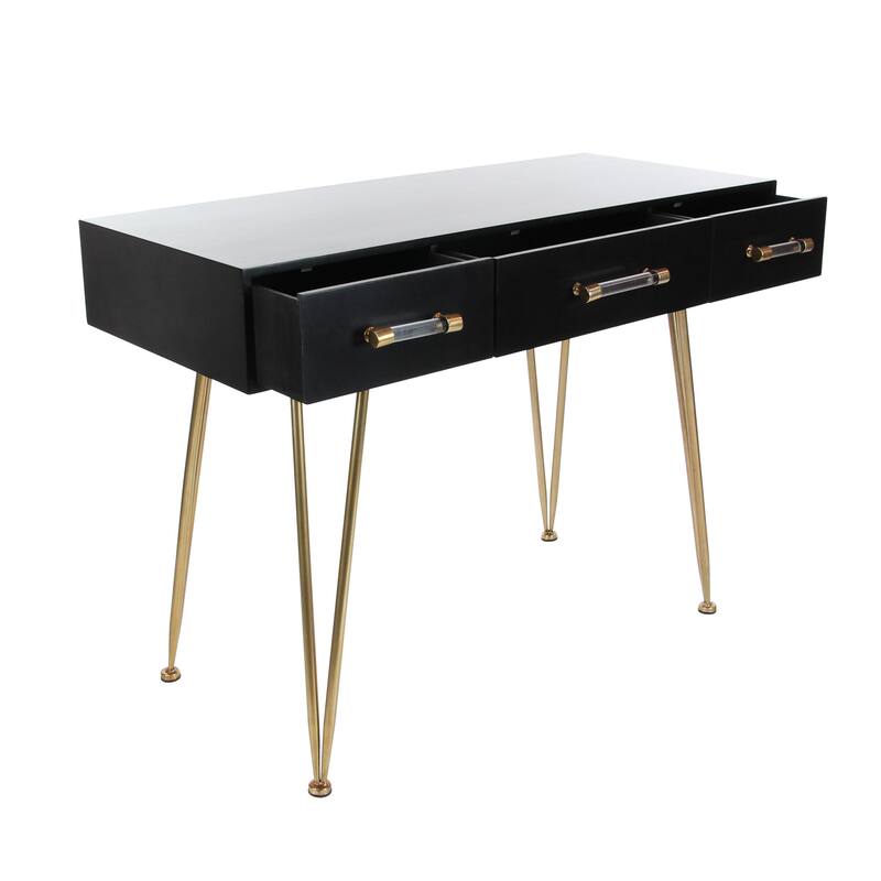 Wood Console Table - Black - Roche River Decor