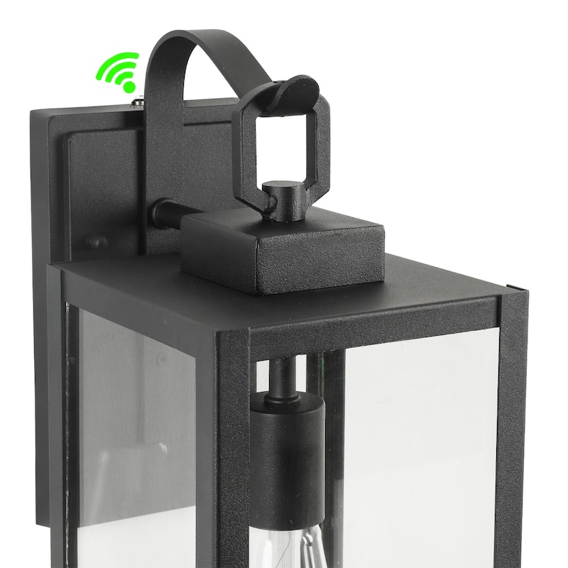 Black Outdoor Hardwired Sconce with Light Sensitive