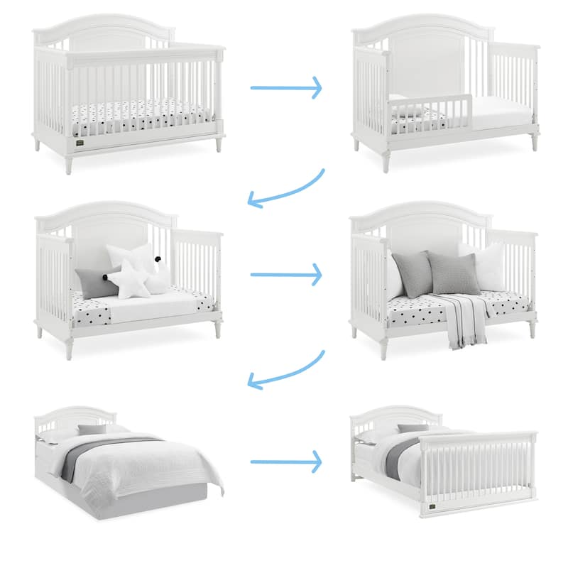 Juliette 6-in-1 Convertible Crib with Toddler Rail, Greenguard Gold Certified