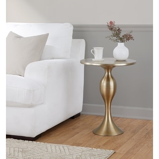 Silver Orchid Ashland 24" Metal Accent Table