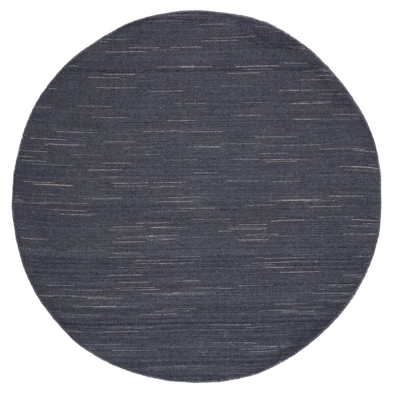 SAFAVIEH Handmade Kilim Eilen New Zealand Wool Rug - 6' Round - Dark Grey