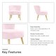 preview thumbnail 10 of 33, Avenue Greene Eden Boucle Kids Accent Chair with Natural Legs