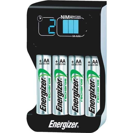 Energizer CHPROWB4 Battery Charger, AA, AAA Battery, Nickel-Metal