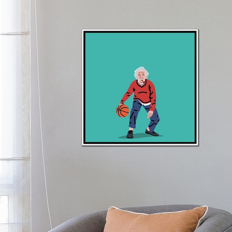 iCanvas "Balling Einstein" by Elad Shagrir Framed Canvas Print